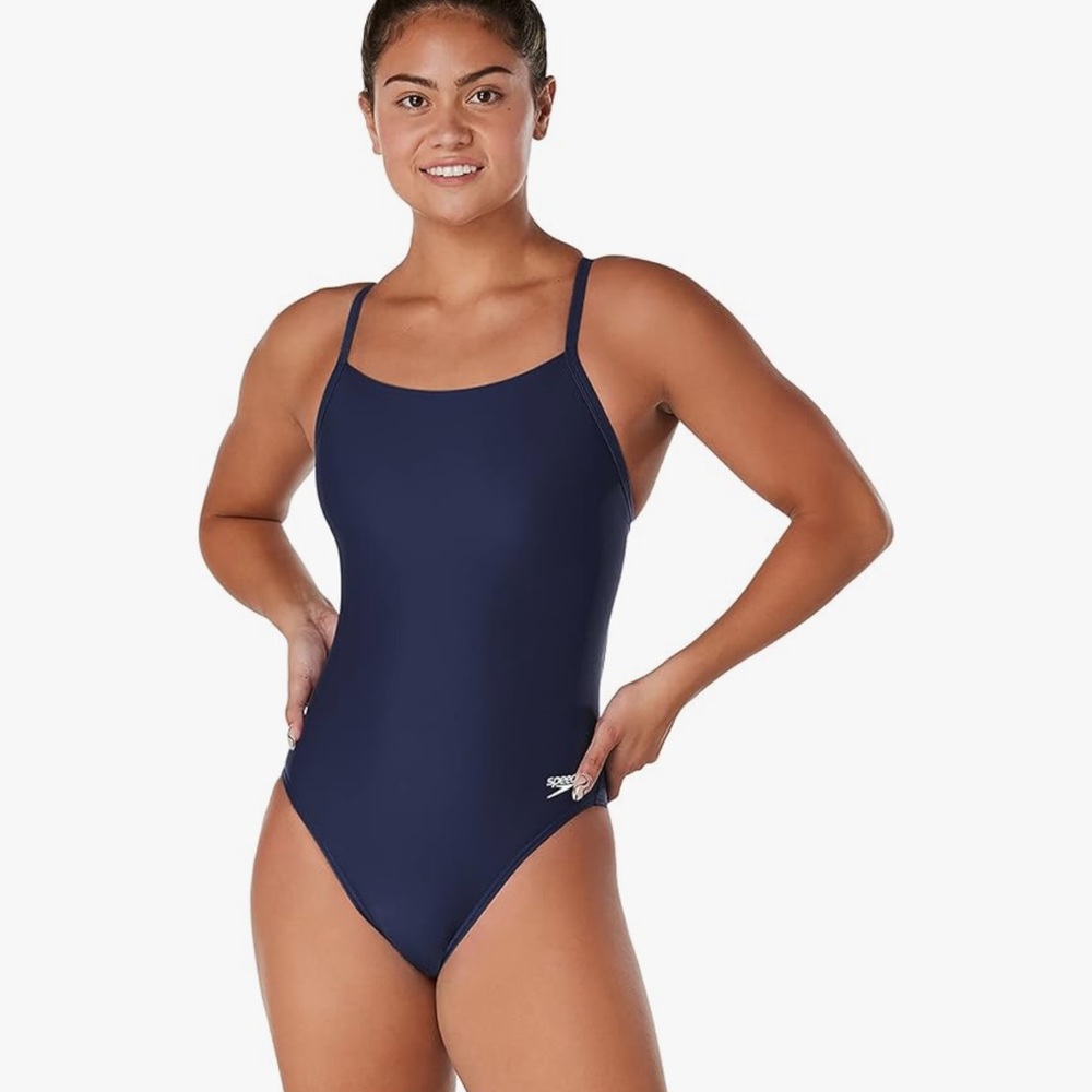 Speedo Blue One Piece Swim Suit Performance
